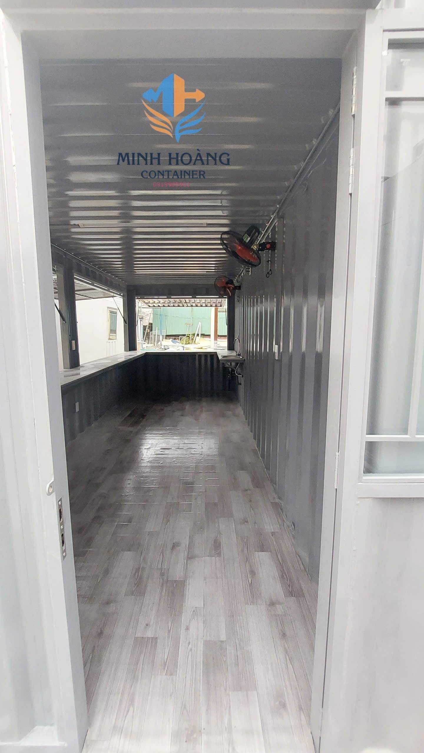 Container cafe 20 feet xám